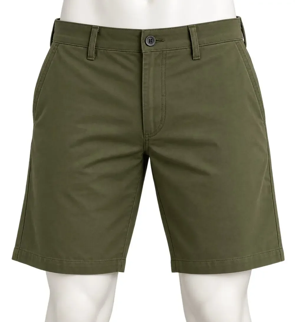 Freemans Sporting Club Men's Dark Green Cotton Twill Chino Shorts - Size 32